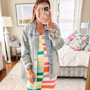 Anthropologie Pilcro Oversized Denim Shirt Jacket